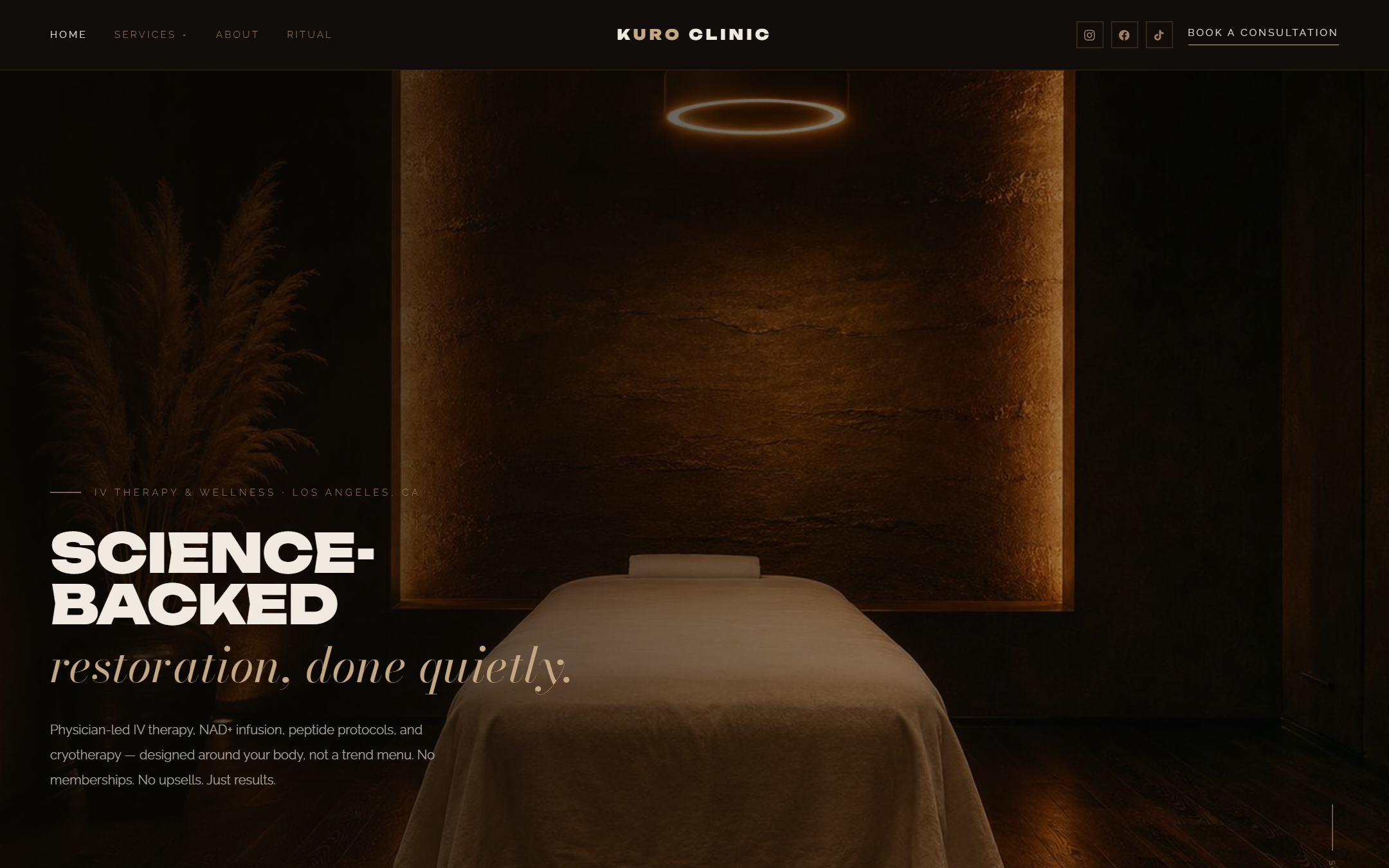Kuro Clinic homepage screenshot